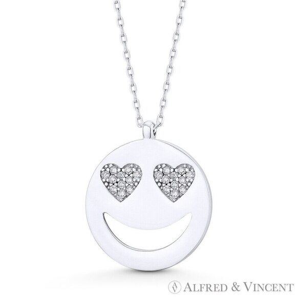 Alfred & Vincent | Jewelry | Smiley Face Emoji Nano Crystal Cz